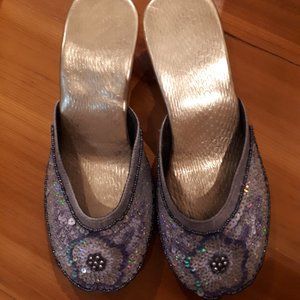 Shoes - Sequined Mules - Size 7 - New